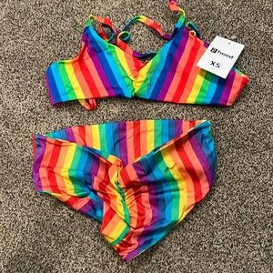 Super bright and colorful Fused Hawaii bikini
